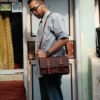 Grosir Tas Kamera Mirrorless DSLR Kulit Asli - Medium Camera Bag - Lavaches Leather