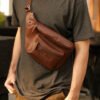 Jual Waistbag Pria Muat Banyak Kulit Asli Umbara Waistbag Lavaches Leather