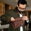 Produsen Souvenir Waistbag Pria Muat Banyak Kulit Asli Umbara Waistbag Lavaches Leather