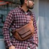 Pusat Souvenir Waistbag Pria Kulit Asli Souvenir Kulit Asli Lavaches Leather