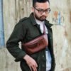 Souvenir Kulit Asli Murah - Waist Bag Kulit Sapi Asli - Rajini Waist Bag - Lavaches Leather