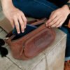 Souvenir Waistbag Pria Kulit Asli - Andaru Waistbag - Lavaches Leather