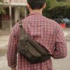 Souvenir Waistbag Pria Muat Banyak Kulit Asli Umbara Waistbag Lavaches Leather