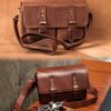 Tas Kamera Mirrorless DSLR Kulit Asli - Medium Camera Bag - Lavaches Leather