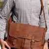 Tas Selampang Pria Kulit Asli Murah - Sadewa Messenger - Lavaches Leather